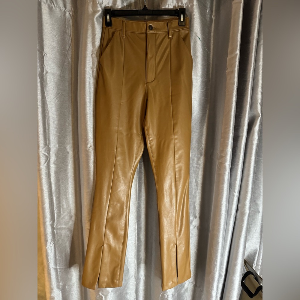 Abercrombie Leather Split Hem Pants